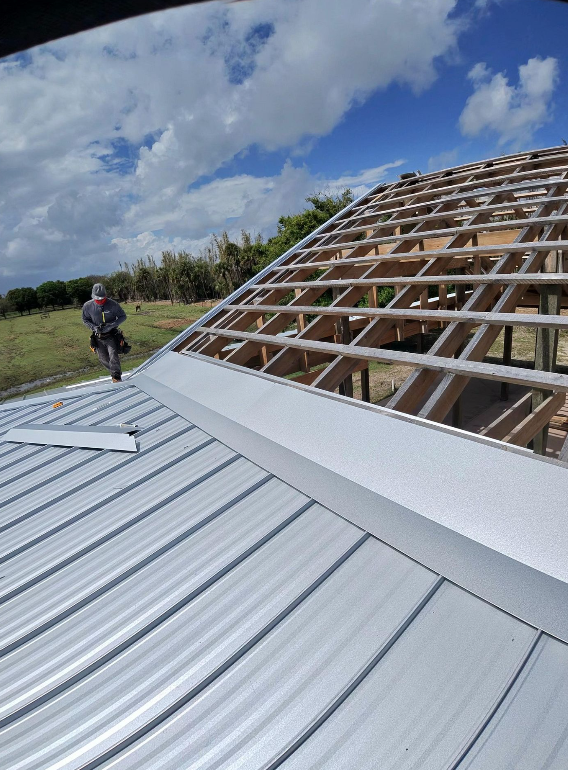 Metal Roof Installation in Progress in Fort Pierce, FL — detail 2